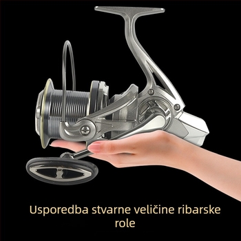 NABE spinning kolut za ribolov – duga dometa, mikro kotačić, metalno tijelo, nagnut otvor, morski ribolov, 40 komada u pakiranju