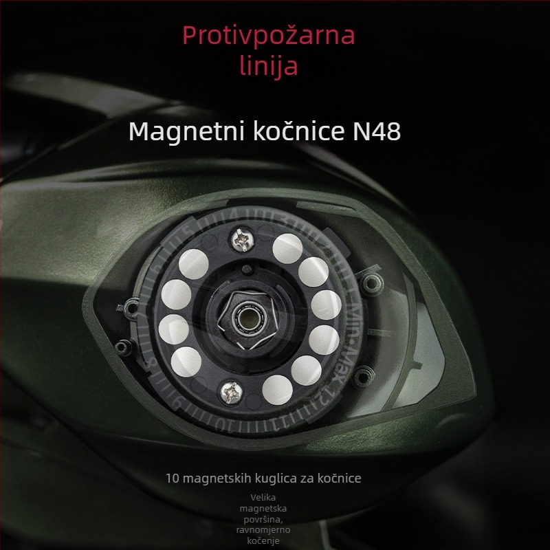 Bubnjasti ribolovni navijač East Fishing — metal/nylon konstrukcija — dugi domet bacanja