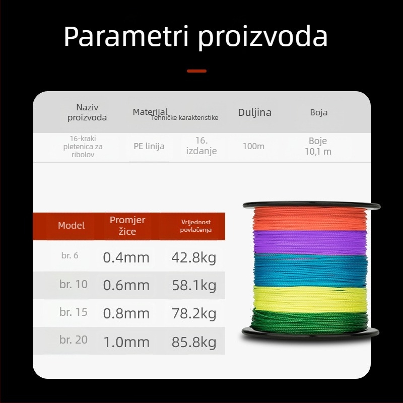 Flybashi PE glavna linija za ribolov — ribolovna linija, proizvedeno u Kini