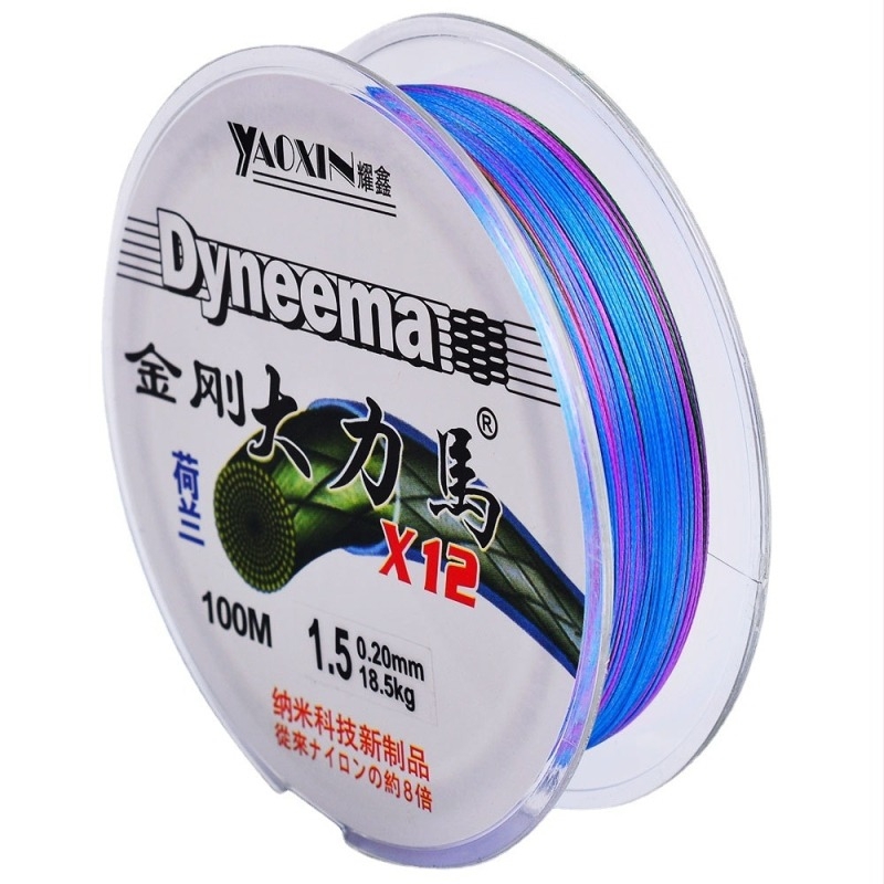 Glavna linija, PE pletena linija s 12-, 8- i 4- niti­ma za duga bacanja, visoka čvrstoća, nosivost 10–100 kg