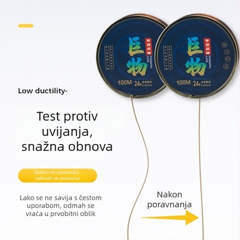 Nylon glavna ribolovna linija — duljina 100 m, snaga 100, pakiranje 200 komada