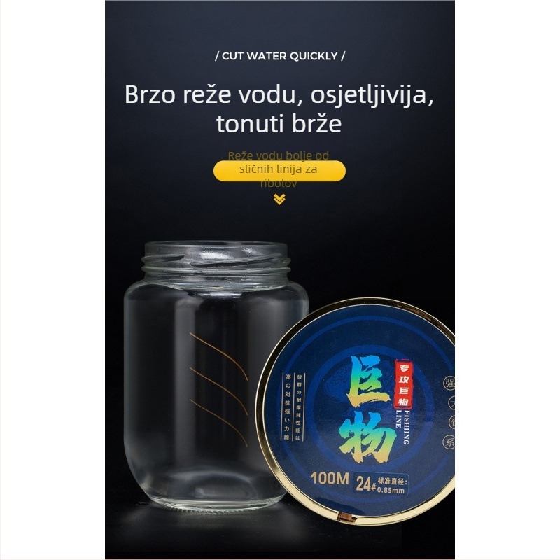 Nylon glavna ribolovna linija — duljina 100 m, snaga 100, pakiranje 200 komada