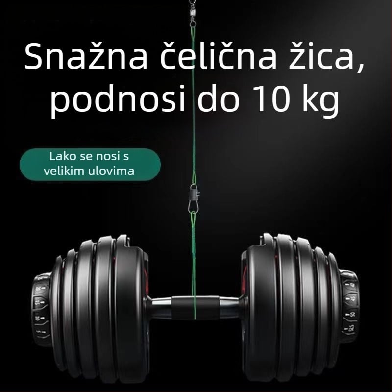 Lider linija za mamce – čelična žica, pod-linija za morski ribolov, spajanje mamaca