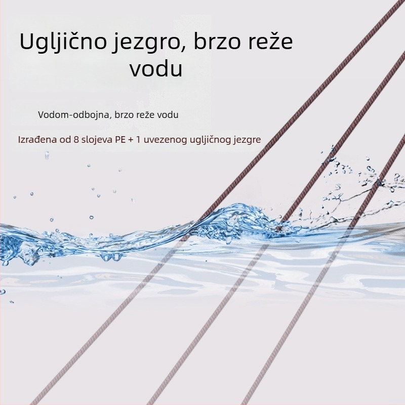 Shihe PE glavna linija za ribolov s karbonskim jezgrom, snaga 30 lb, duljina 10000 m