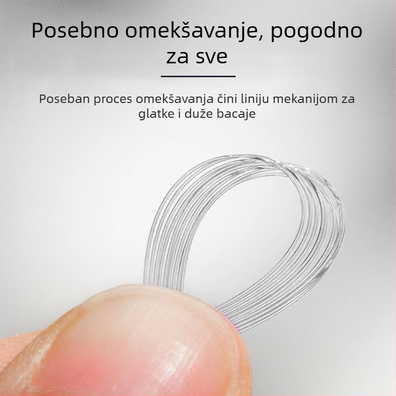 Monofilamentna ribolovna linija od karbonskih vlakana, nosivost 4,4–73 lb, pakiranje u kutiji 300 kom