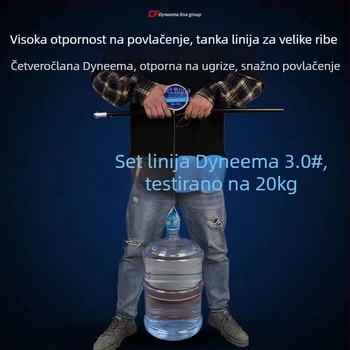 Tai ribolovni set: glavna linija s podlinijom, dvostruka kuka – PE linija, duljina 8,1 m, za jezero