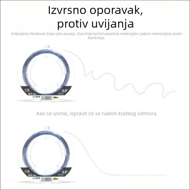 Glavna linija za ribolov, Najlon, 10 pladnjeva/u kutiji, Marka Chinese and Western