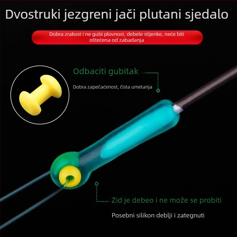 Ručno izrađen set ribolovnih linija s glavnom linijom – komplet za jezerski ribolov, najlon nit, duljina 8,1 m
