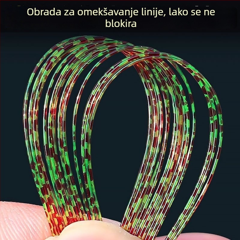 Glavna ribolovna linija — najlon, točkasti uzorak, mek osjećaj, visoka napetost (Tip: glavna linija; Materijal: najlon; Uzorak: točkasti; Tekstura: mek; Napetost: visoka)