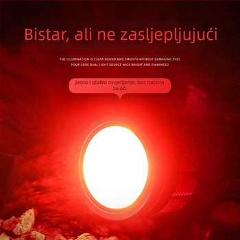 Noćna ribolovna lampica LED, baterijsko napajanje, aluminijska legura, domet 200–500 m, uključeno punjač