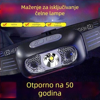 Čelna lampa s baterijom, žaruljni izvor, vodootporna, model Bj779k8j
