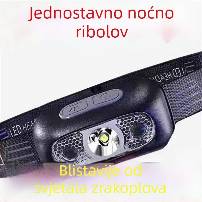 Čelna lampa s baterijom, žaruljni izvor, vodootporna, model Bj779k8j