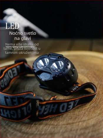 LED čelna lampica, punjiva, vodootporna, domet 100 m, trajanje 3–6 sati, težina 55 g