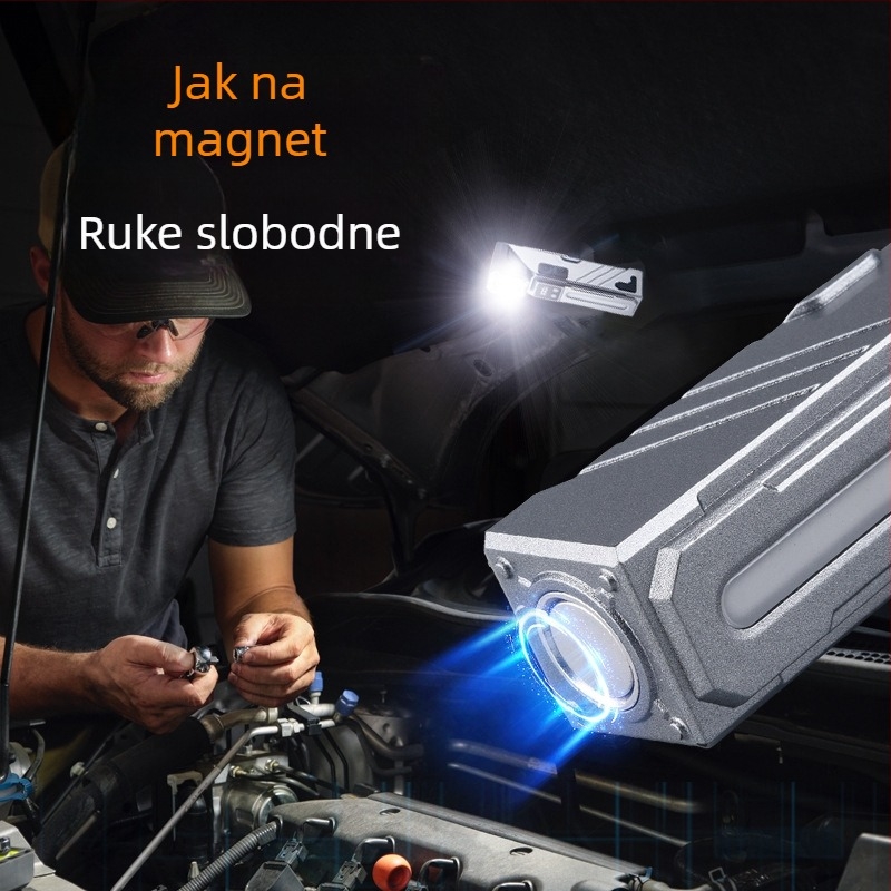 LED čelna lampica s mogućnošću punjenja, na glavi, višestruki kutovi, ABS kućište, domet 100–200 m