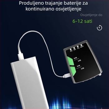 LED čelna svjetiljka za noćno pecanje, s klips kapom, indukcijski prekidač, vodootporna, dugotrajna baterija