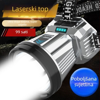 LED čelna svjetiljka za noćni ribolov – visoke jačine, dug domet, punjiva, vodootporna