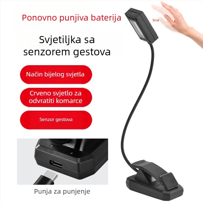 Noćna ribarska LED lampa za mamac s anti-komarinskim senzorom, baterijsko napajanje, IPX3 vodootpornost, plastično kućište