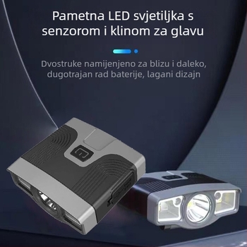 LED čelna lampica za ribolov s klipom za kapu, na glavi, uključeno punjenje, domet do 50 m, kompaktna i lagana, brend Qianliguang