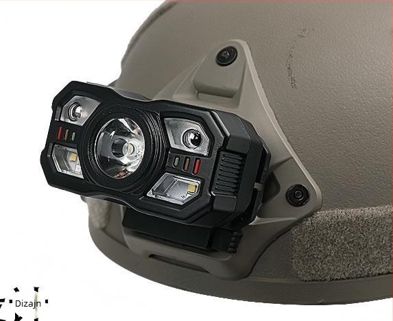 LED čelna lampica s taktičkim dizajnom i snažnim senzorom svjetla (Model JY105, domet osvjetljenja 500, trajanje 8 sati)