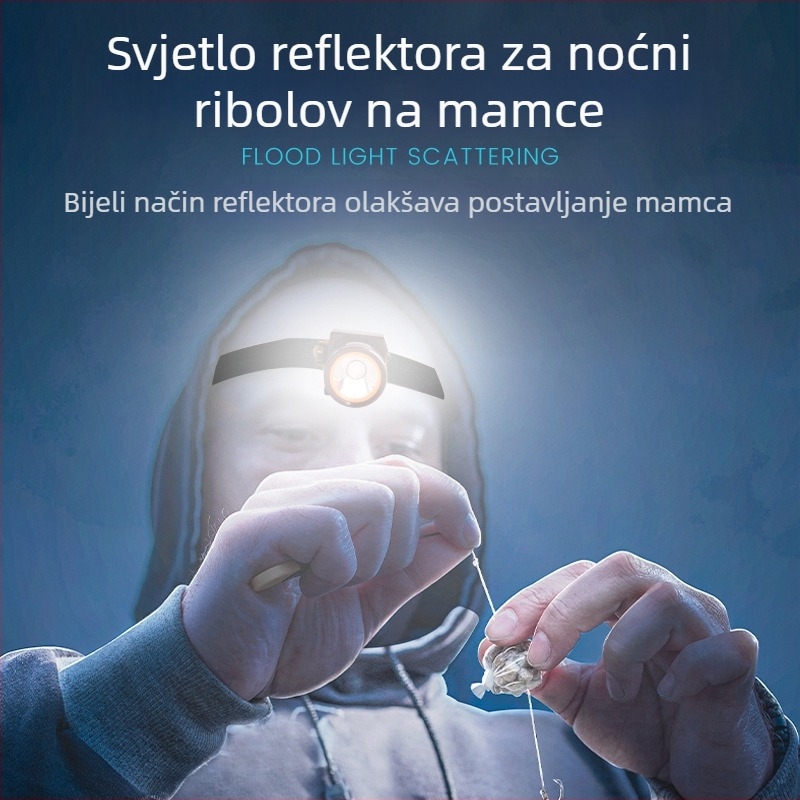 LED raft svjetlo za ribolov – ABS kućište, napajanje putem punjenja, LED izvor svjetla, doseg 100-200 m, punjač uključen