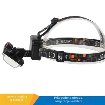 LILIANG 6653B čelna lampica – vodootporna, zum s mogućnost, domet 100–200 m, trajanje 3–4 h, za speleologiju, kampiranje, planinarenje, potragu i noćni ribolov