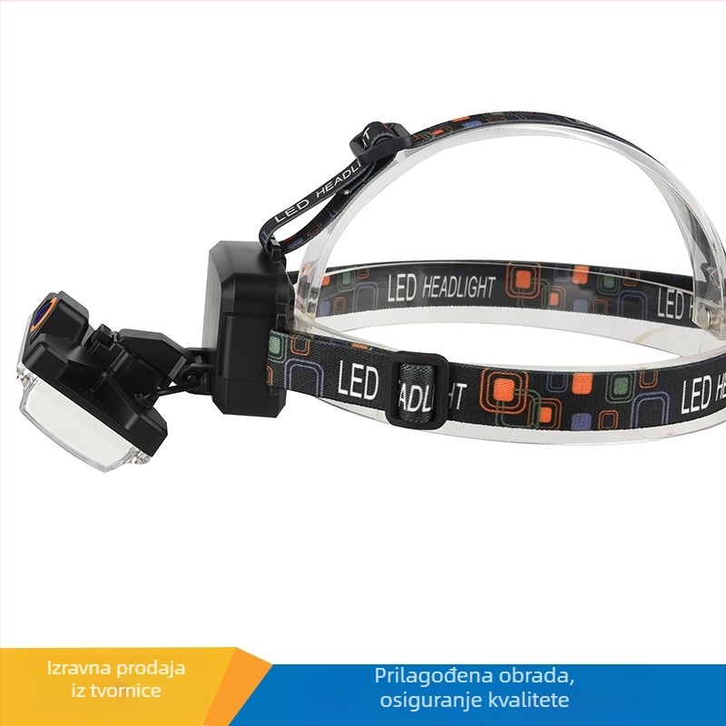 LILIANG 6653B čelna lampica – vodootporna, zum s mogućnost, domet 100–200 m, trajanje 3–4 h, za speleologiju, kampiranje, planinarenje, potragu i noćni ribolov