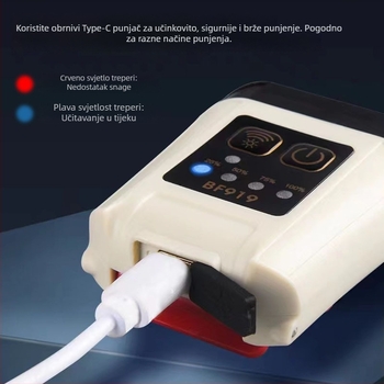 Čelna lampica s klipom na kapu, punjiva LED, vodootporna, domet svjetla 32 m, trajanje osvjetljenja 3 sata