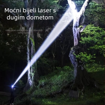 Čelna LED lampica, punjiva, vodootporna, domet snopa 200 m, trajanje 5 sati