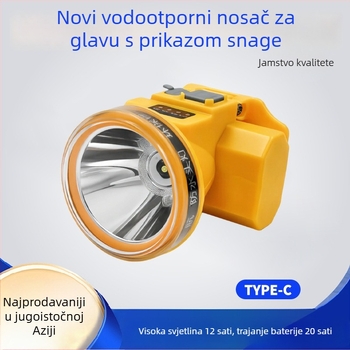 LED čelna lampa s kamuflažnim dizajnom, punjiva, 200 W, baterija 5268