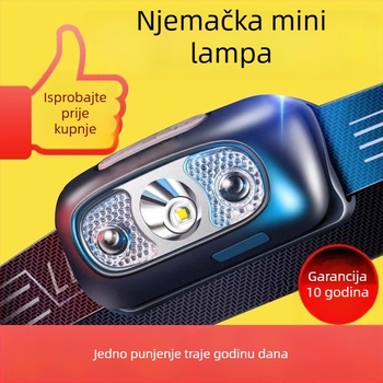 Čelna lampa, nosiva na glavi, punjiva baterijom 14500, vodootporna
