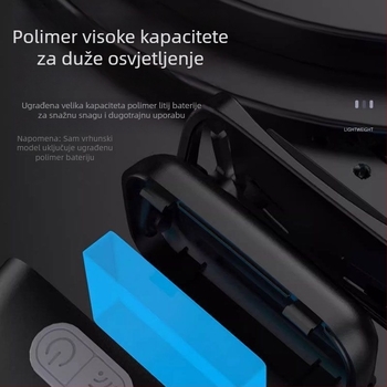 Čelna lampa, nosiva na glavi, punjiva baterijom 14500, vodootporna