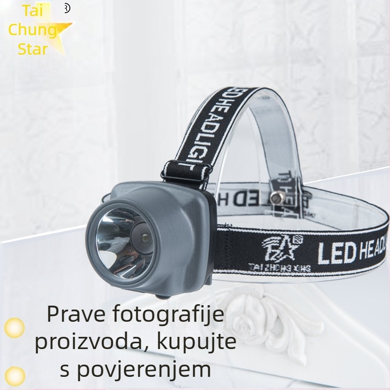Taichung Star 235 punjiva LED čelna lampica — 1W, 2500mAh, domet 100–200 m, za planinarenje, kampiranje i noćni ribolov