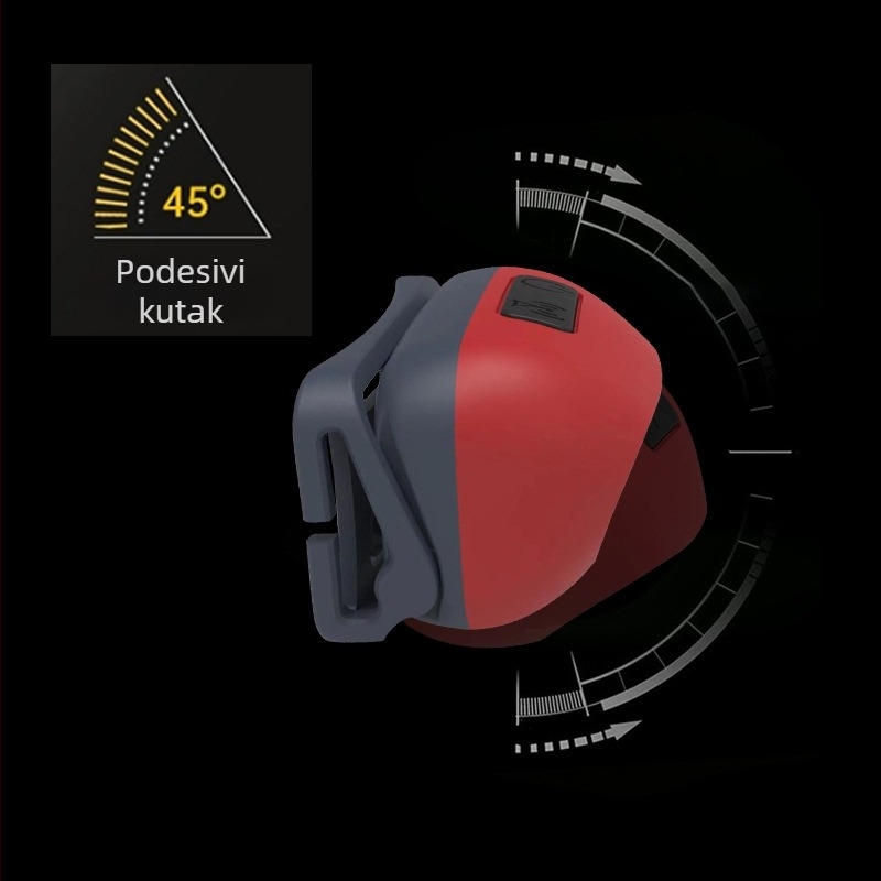 Čelna lampa za noćno pecanje na otvorenom s LED, vodootporna, model YF-233, domet snopa 100 m, radno vrijeme 4–6 sati