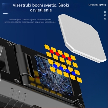 LED svjetlo za kapu s klipom – punjiva baterija 1400 mAh, USB punjenje, snaga 10 W, LED izvor, domet 100–200 m