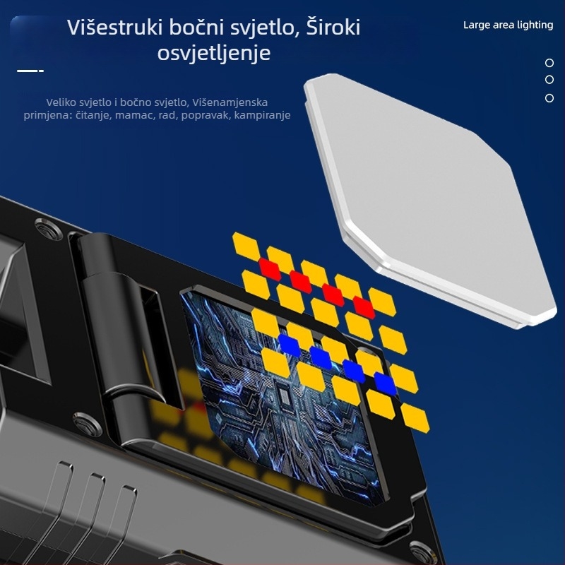 LED svjetlo za kapu s klipom – punjiva baterija 1400 mAh, USB punjenje, snaga 10 W, LED izvor, domet 100–200 m