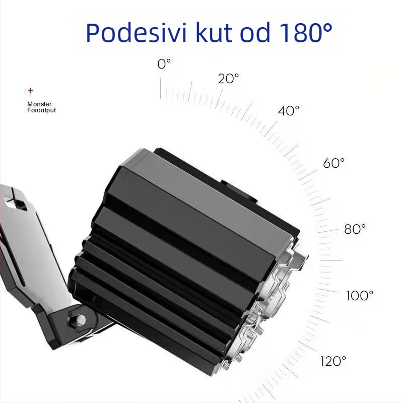 Čelna LED lampica s 5 LED za vanjsku uporabu, punjiva, vodootporna, domet 100–200 m (model T21s)