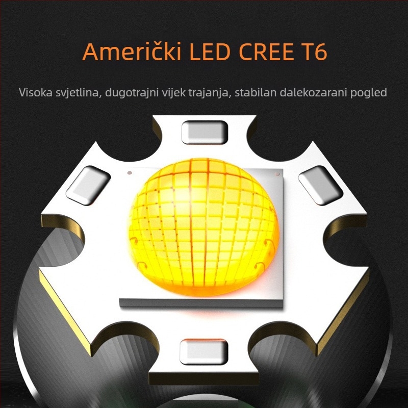 Vanjsko prsno svjetlo za trčanje i planinarenje: 2-razinsko podešavanje, USB punjenje, LED svjetlo, 360° rotacija, ručno pokretanje