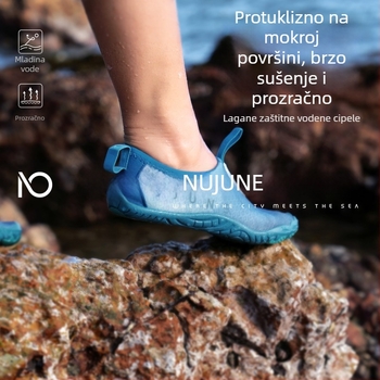 NUJUNE Cipele za rijeke i vodene sportove – brzo suše, protuklizne, prozračne, Unisex, niski profil, gumasti potplat
