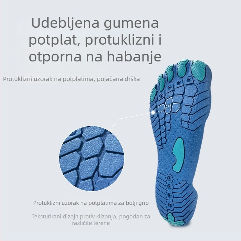 NUJUNE Cipele za rijeke i vodene sportove – brzo suše, protuklizne, prozračne, Unisex, niski profil, gumasti potplat