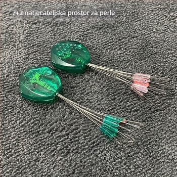 Komplet ribolovne opreme: 7+2 Space Bean, dvostruki jezgren Float Seat, šarena prsten Figure-Eight, veliki glavna šipka