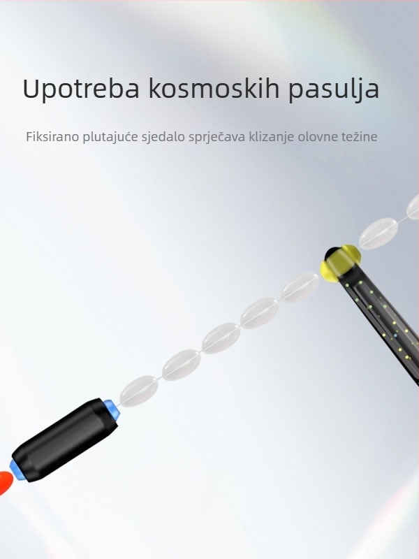 Dodatak za ribolov od silikona: silikonske spacer kuglice u ovalno cilindričnom obliku, 7+1 komada, visoka prozirnost, visoka koncentricnost