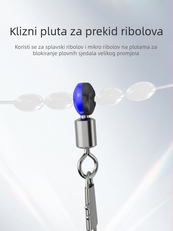 Dodatak za ribolov od silikona: silikonske spacer kuglice u ovalno cilindričnom obliku, 7+1 komada, visoka prozirnost, visoka koncentricnost