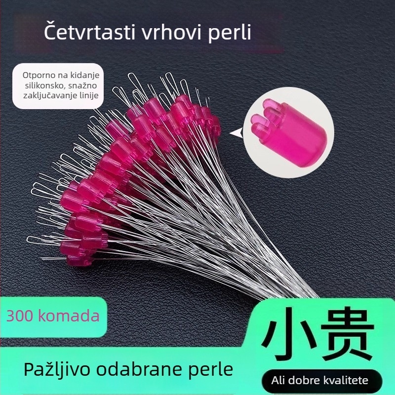 Silikonska perla za ribolov – gornja perla, zaključavajuća perla, prostor perla, četverostruko pozicioniranje, skup glavne linije s PE čvorom