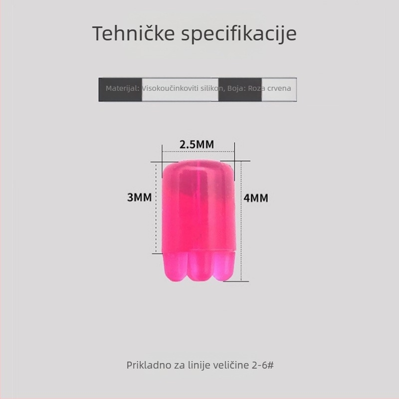 Silikonska perla za ribolov – gornja perla, zaključavajuća perla, prostor perla, četverostruko pozicioniranje, skup glavne linije s PE čvorom