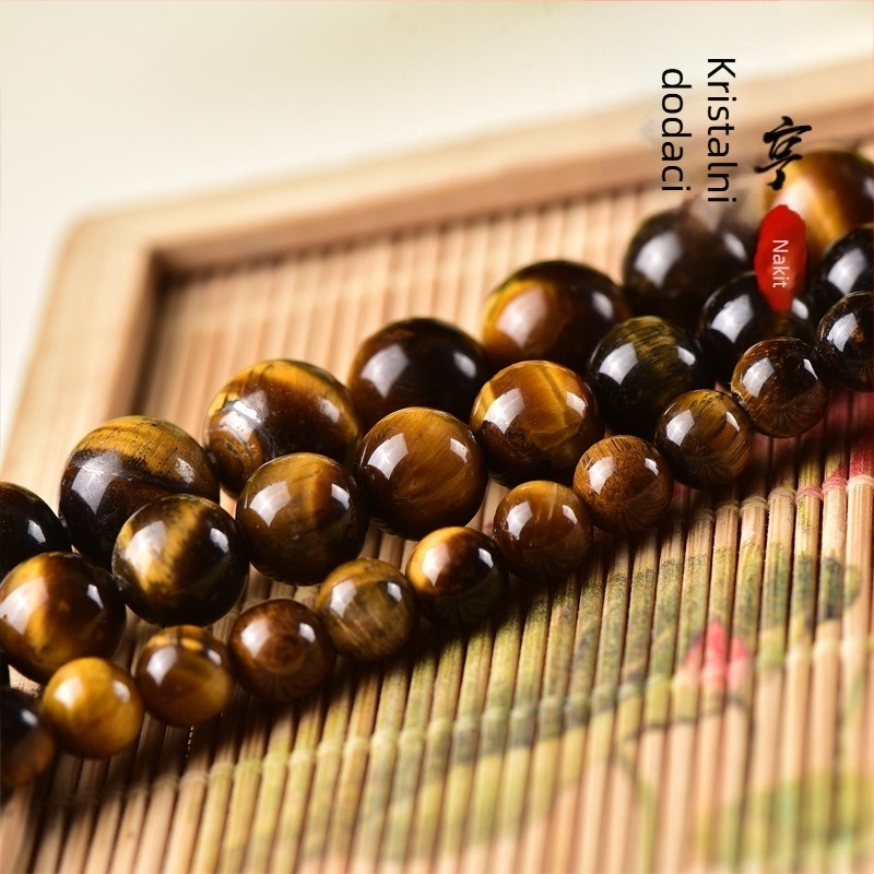 Slobodne perle od tigrovog oka, okruglog oblika, rezanje i brušenje, porijeklo Lianyungang