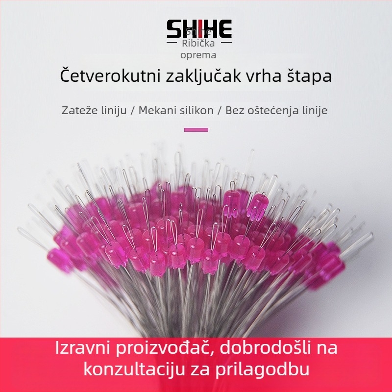 Silikonska Space perla za vrh štapa — četverostrna gornja perla, sprječava zapetljavanje, s zaključavanjem za glavnu liniju