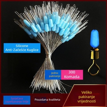 Silikonski anti-zavlakački spacer beads za glavnu liniju s okretima, prstenima u obliku osam i držačem plutajućeg pluta