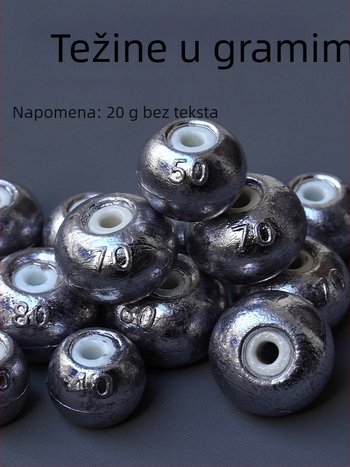 Set šupljih keramičkih utega za ribolov, 50 g, 30 kom, za bacanje štapom, anti-drift, duga dometa