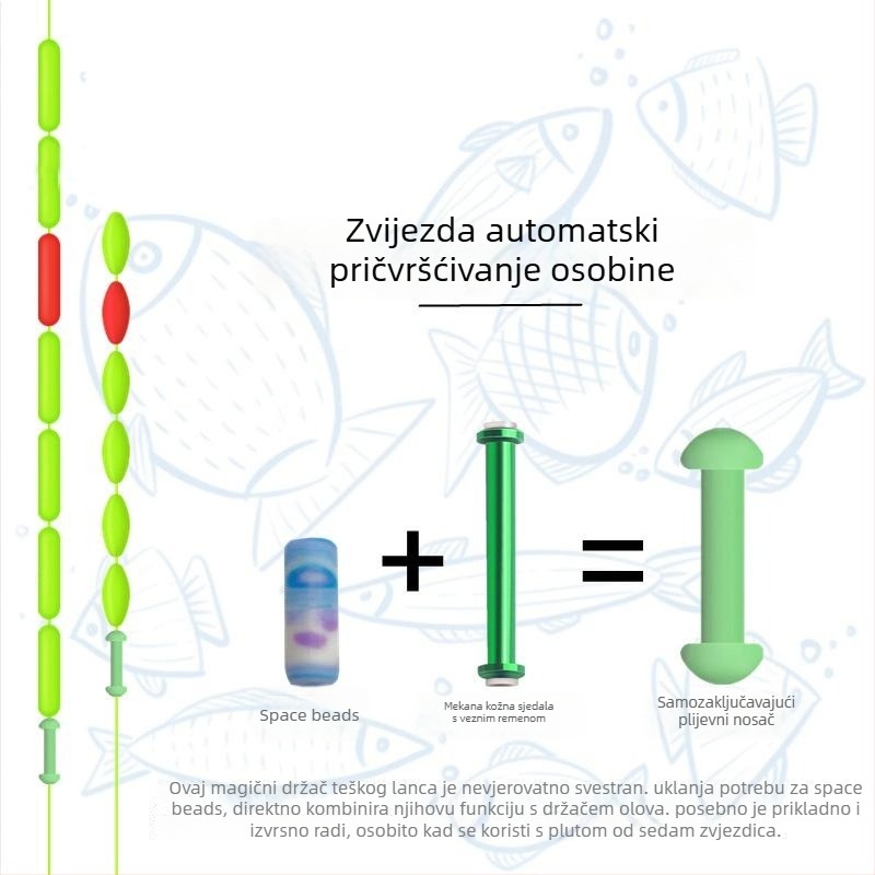 Space Bean ribolovni dodatak – samozaključavanje, silikonsko mekano jezgro – Beautiful Source