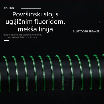 Nylon glavna linija s podlinijom, 500 m, otporna na habanje, izuzetno mekana, anti-rotacija